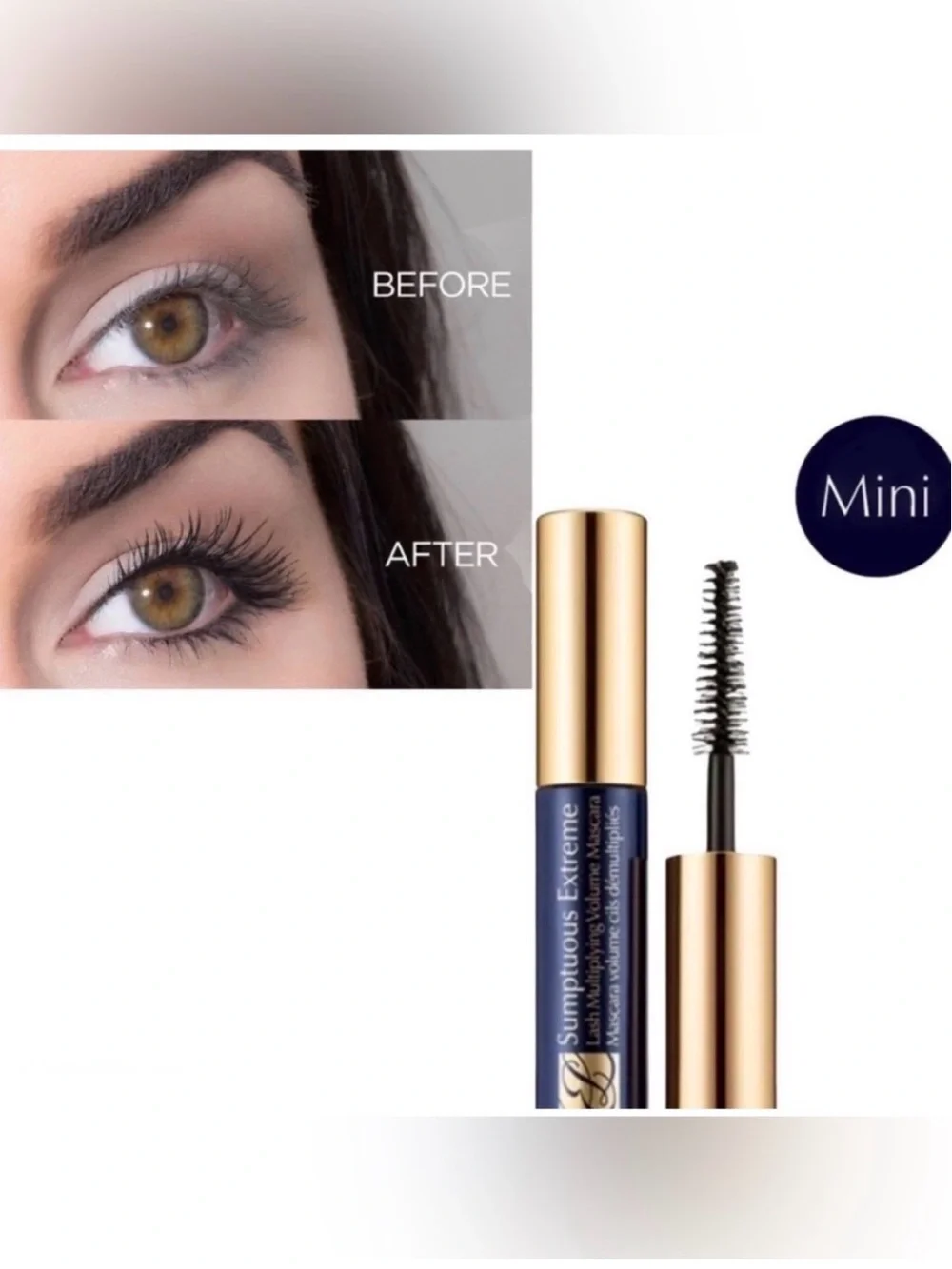 Estee Lauder Pure Color Creme Powerful Lipstick 220 Mini Mascara Floral Bag Set